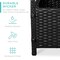 Best Choice Products Wicker Rattan Patio Side Table Outdoor Furniture for Garden, Pool, Deck w/ Umbrella Hole